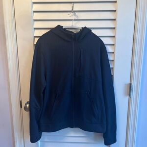 men’s navy blue LULULEMON city sweat full-zip hoodie [M]